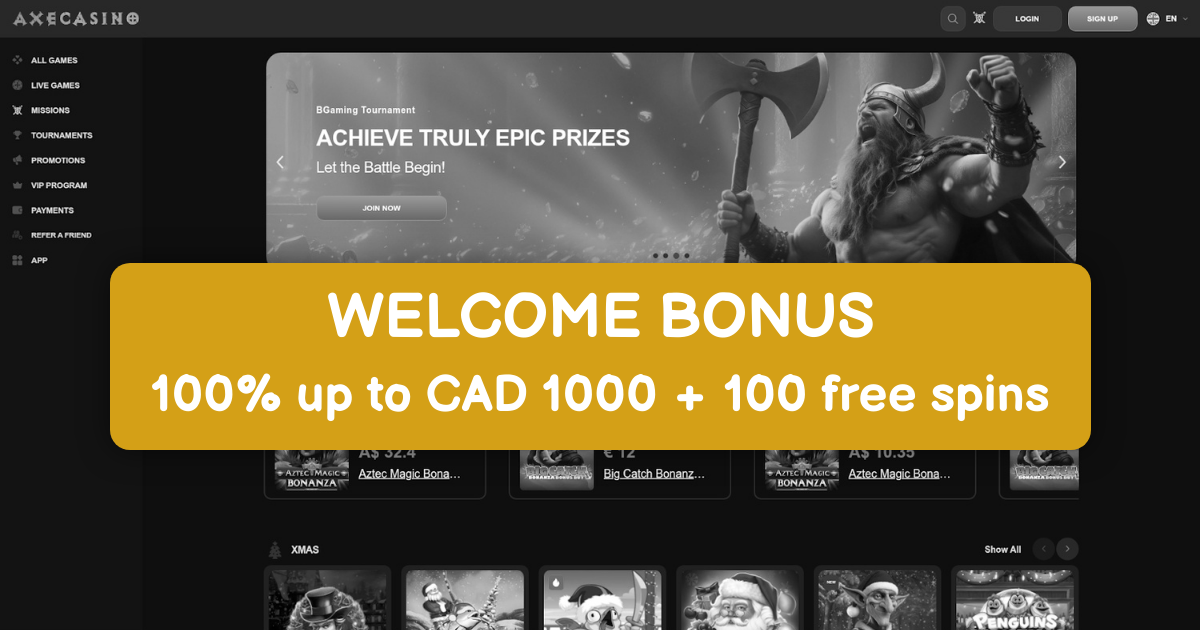 Axe Casino - Canada's Top Online Slots Destination
